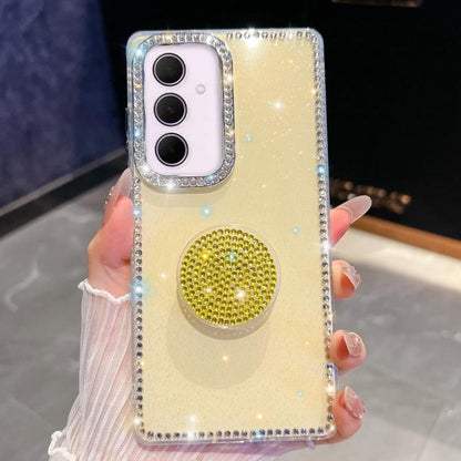 Diamond Glitter Diamond Round Holder Phone Case, For Samsung Galaxy S25 5G, For Samsung Galaxy S25+ 5G, For Samsung Galaxy S25 Ultra 5G, For Samsung Galaxy A16 5G, For Samsung Galaxy S24 FE 5G, For Samsung Galaxy A15 5G, For Samsung Galaxy A55 5G      ...