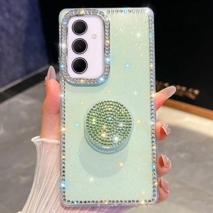 Diamond Glitter Diamond Round Holder Phone Case, For Samsung Galaxy S25 5G, For Samsung Galaxy S25+ 5G, For Samsung Galaxy S25 Ultra 5G, For Samsung Galaxy A16 5G, For Samsung Galaxy S24 FE 5G, For Samsung Galaxy A15 5G, For Samsung Galaxy A55 5G      ...