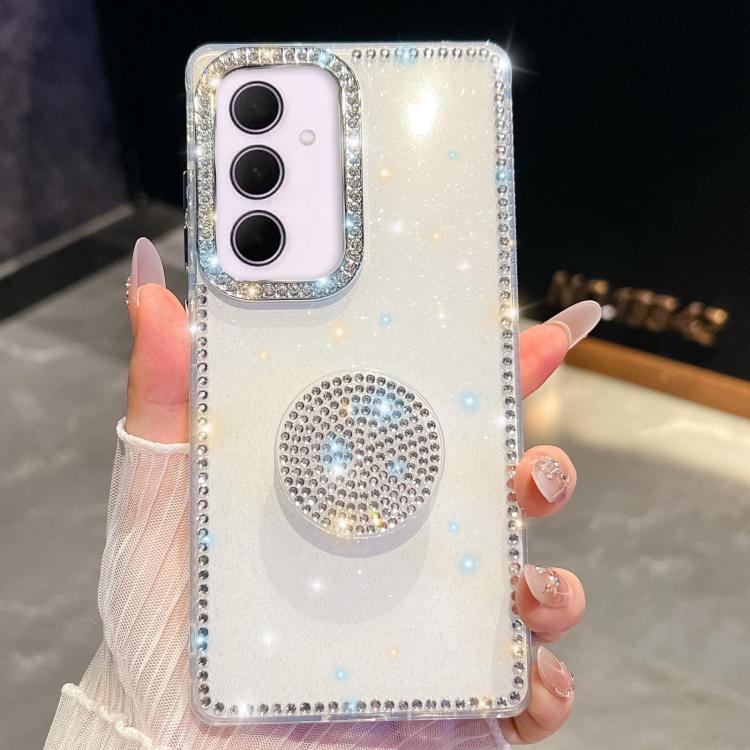 Diamond Glitter Diamond Round Holder Phone Case, For Samsung Galaxy S25 5G, For Samsung Galaxy S25+ 5G, For Samsung Galaxy S25 Ultra 5G, For Samsung Galaxy A16 5G, For Samsung Galaxy S24 FE 5G, For Samsung Galaxy A15 5G, For Samsung Galaxy A55 5G      ...