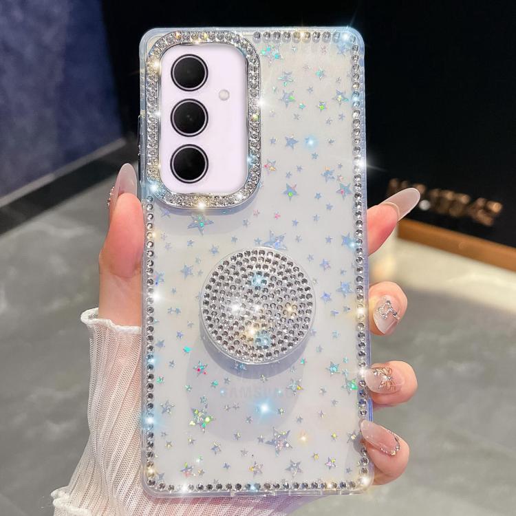 Diamond Glitter Diamond Round Holder Phone Case, For Samsung Galaxy S25 5G, For Samsung Galaxy S25+ 5G, For Samsung Galaxy S25 Ultra 5G, For Samsung Galaxy A16 5G, For Samsung Galaxy S24 FE 5G, For Samsung Galaxy A15 5G, For Samsung Galaxy A55 5G      ...