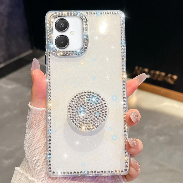 Diamond Glitter Diamond Round Holder Phone Case, : For Samsung Galaxy S26+ 5G, For Samsung Galaxy S26 Ultra 5G, For Samsung Galaxy S26 5G, For Samsung Galaxy A07 5G, For Samsung Galaxy A17 5G, For Samsung Galaxy A56 5G, For Samsung Galaxy A26 5G       ...