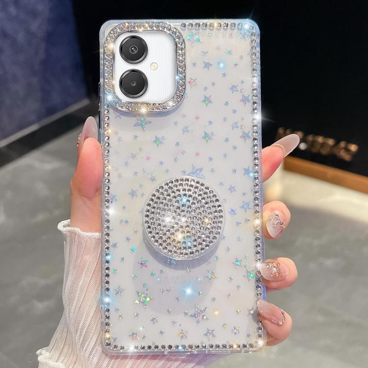 Diamond Glitter Diamond Round Holder Phone Case, : For Samsung Galaxy S26+ 5G, For Samsung Galaxy S26 Ultra 5G, For Samsung Galaxy S26 5G, For Samsung Galaxy A07 5G, For Samsung Galaxy A17 5G, For Samsung Galaxy A56 5G, For Samsung Galaxy A26 5G       ...