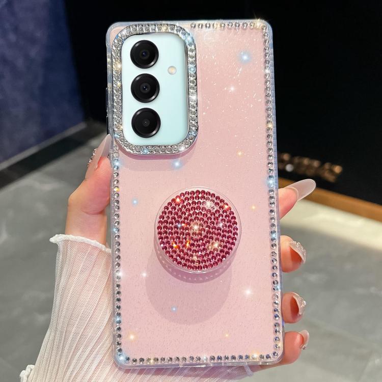 Diamond Glitter Diamond Round Holder Phone Case, : For Samsung Galaxy S26+ 5G, For Samsung Galaxy S26 Ultra 5G, For Samsung Galaxy S26 5G, For Samsung Galaxy A07 5G, For Samsung Galaxy A17 5G, For Samsung Galaxy A56 5G, For Samsung Galaxy A26 5G       ...