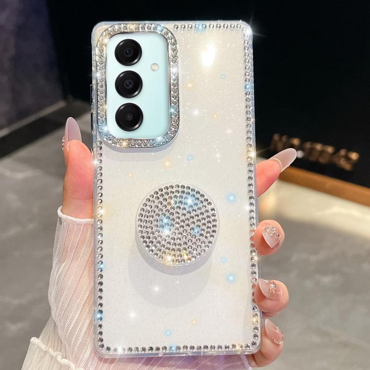 Diamond Glitter Diamond Round Holder Phone Case, : For Samsung Galaxy S26+ 5G, For Samsung Galaxy S26 Ultra 5G, For Samsung Galaxy S26 5G, For Samsung Galaxy A07 5G, For Samsung Galaxy A17 5G, For Samsung Galaxy A56 5G, For Samsung Galaxy A26 5G       ...