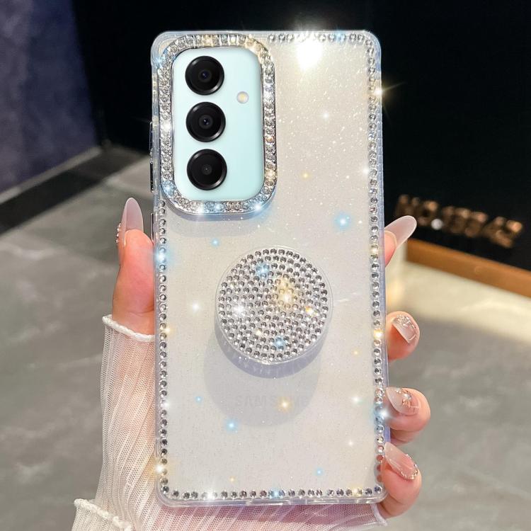 Diamond Glitter Diamond Round Holder Phone Case, : For Samsung Galaxy S26+ 5G, For Samsung Galaxy S26 Ultra 5G, For Samsung Galaxy S26 5G, For Samsung Galaxy A07 5G, For Samsung Galaxy A17 5G, For Samsung Galaxy A56 5G, For Samsung Galaxy A26 5G       ...