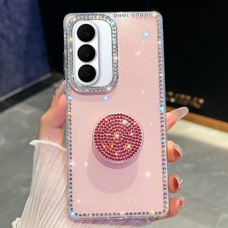 Diamond Glitter Diamond Round Holder Phone Case, : For Samsung Galaxy S26+ 5G, For Samsung Galaxy S26 Ultra 5G, For Samsung Galaxy S26 5G, For Samsung Galaxy A07 5G, For Samsung Galaxy A17 5G, For Samsung Galaxy A56 5G, For Samsung Galaxy A26 5G       ...