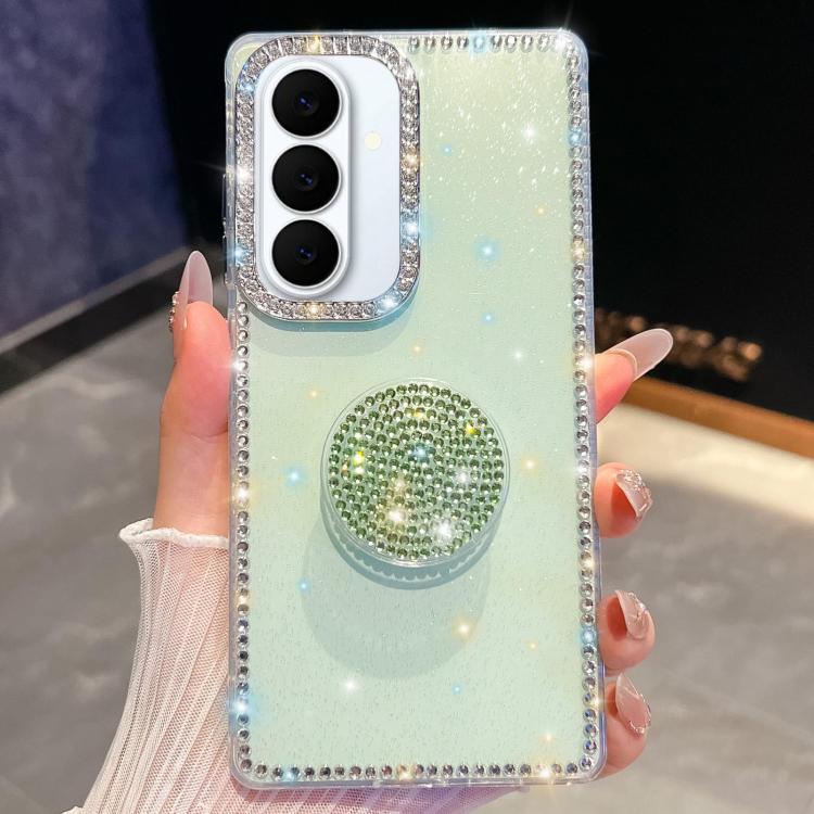 Diamond Glitter Diamond Round Holder Phone Case, : For Samsung Galaxy S26+ 5G, For Samsung Galaxy S26 Ultra 5G, For Samsung Galaxy S26 5G, For Samsung Galaxy A07 5G, For Samsung Galaxy A17 5G, For Samsung Galaxy A56 5G, For Samsung Galaxy A26 5G       ...