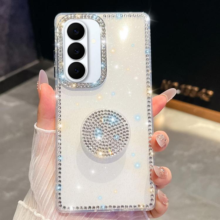 Diamond Glitter Diamond Round Holder Phone Case, : For Samsung Galaxy S26+ 5G, For Samsung Galaxy S26 Ultra 5G, For Samsung Galaxy S26 5G, For Samsung Galaxy A07 5G, For Samsung Galaxy A17 5G, For Samsung Galaxy A56 5G, For Samsung Galaxy A26 5G       ...