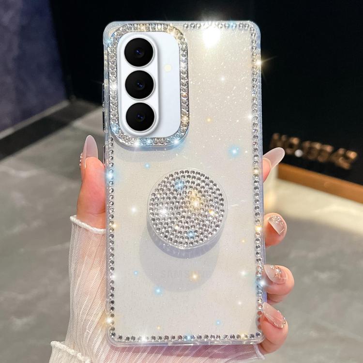 Diamond Glitter Diamond Round Holder Phone Case, : For Samsung Galaxy S26+ 5G, For Samsung Galaxy S26 Ultra 5G, For Samsung Galaxy S26 5G, For Samsung Galaxy A07 5G, For Samsung Galaxy A17 5G, For Samsung Galaxy A56 5G, For Samsung Galaxy A26 5G       ...
