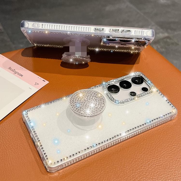 Diamond Glitter Diamond Round Holder Phone Case, : For Samsung Galaxy S26+ 5G, For Samsung Galaxy S26 Ultra 5G, For Samsung Galaxy S26 5G, For Samsung Galaxy A07 5G, For Samsung Galaxy A17 5G, For Samsung Galaxy A56 5G, For Samsung Galaxy A26 5G       ...
