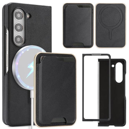 Kalebol Slim MagSafe Ring Magnetic Card Bag Side Sticker Leather Phone Case, For Samsung Galaxy S26 Ultra 5G, For Samsung Galaxy Z Fold7 5G, For Samsung Galaxy S25 Ultra 5G, For Samsung Galaxy Z Fold6, For Samsung Galaxy S24 Ultra 5G                   ...