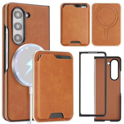 Kalebol Slim MagSafe Ring Magnetic Card Bag Side Sticker Leather Phone Case, For Samsung Galaxy S26 Ultra 5G, For Samsung Galaxy Z Fold7 5G, For Samsung Galaxy S25 Ultra 5G, For Samsung Galaxy Z Fold6, For Samsung Galaxy S24 Ultra 5G                   ...
