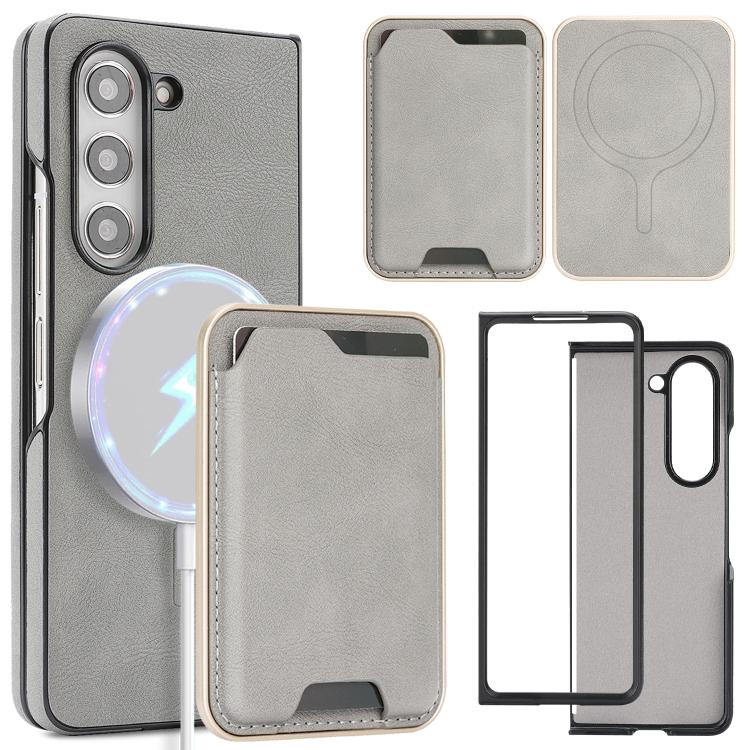 Kalebol Slim MagSafe Ring Magnetic Card Bag Side Sticker Leather Phone Case, For Samsung Galaxy S26 Ultra 5G, For Samsung Galaxy Z Fold7 5G, For Samsung Galaxy S25 Ultra 5G, For Samsung Galaxy Z Fold6, For Samsung Galaxy S24 Ultra 5G                   ...