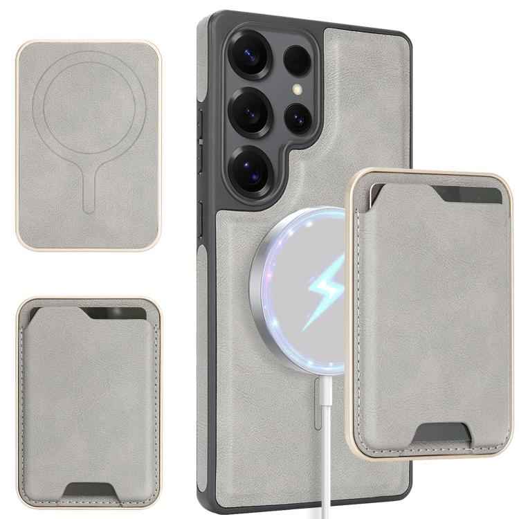 Kalebol Slim MagSafe Ring Magnetic Card Bag Side Sticker Leather Phone Case, For Samsung Galaxy S26 Ultra 5G, For Samsung Galaxy Z Fold7 5G, For Samsung Galaxy S25 Ultra 5G, For Samsung Galaxy Z Fold6, For Samsung Galaxy S24 Ultra 5G                   ...