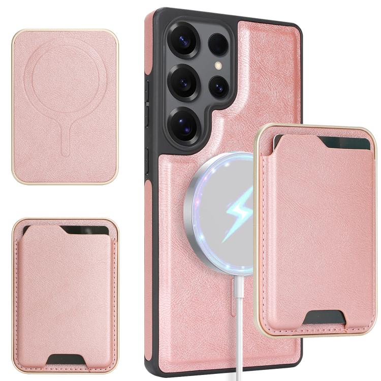 Kalebol Slim MagSafe Ring Magnetic Card Bag Side Sticker Leather Phone Case, For Samsung Galaxy S26 Ultra 5G, For Samsung Galaxy Z Fold7 5G, For Samsung Galaxy S25 Ultra 5G, For Samsung Galaxy Z Fold6, For Samsung Galaxy S24 Ultra 5G                   ...