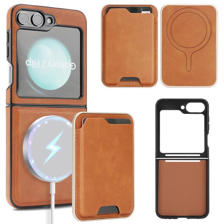 Kalebol Slim MagSafe Ring Magnetic Card Bag Side Sticker Leather Phone Case, For Samsung Galaxy S26 Ultra 5G, For Samsung Galaxy Z Fold7 5G, For Samsung Galaxy S25 Ultra 5G, For Samsung Galaxy Z Fold6, For Samsung Galaxy S24 Ultra 5G                   ...