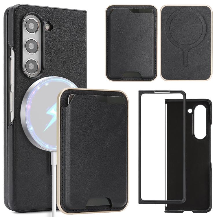 Kalebol Slim MagSafe Ring Magnetic Card Bag Side Sticker Leather Phone Case, For Samsung Galaxy S26 Ultra 5G, For Samsung Galaxy Z Fold7 5G, For Samsung Galaxy S25 Ultra 5G, For Samsung Galaxy Z Fold6, For Samsung Galaxy S24 Ultra 5G                   ...