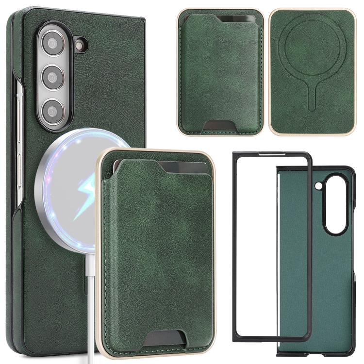 Kalebol Slim MagSafe Ring Magnetic Card Bag Side Sticker Leather Phone Case, For Samsung Galaxy S26 Ultra 5G, For Samsung Galaxy Z Fold7 5G, For Samsung Galaxy S25 Ultra 5G, For Samsung Galaxy Z Fold6, For Samsung Galaxy S24 Ultra 5G                   ...