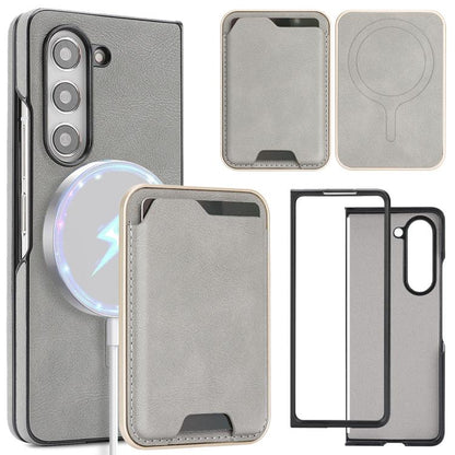 Kalebol Slim MagSafe Ring Magnetic Card Bag Side Sticker Leather Phone Case, For Samsung Galaxy S26 Ultra 5G, For Samsung Galaxy Z Fold7 5G, For Samsung Galaxy S25 Ultra 5G, For Samsung Galaxy Z Fold6, For Samsung Galaxy S24 Ultra 5G                   ...