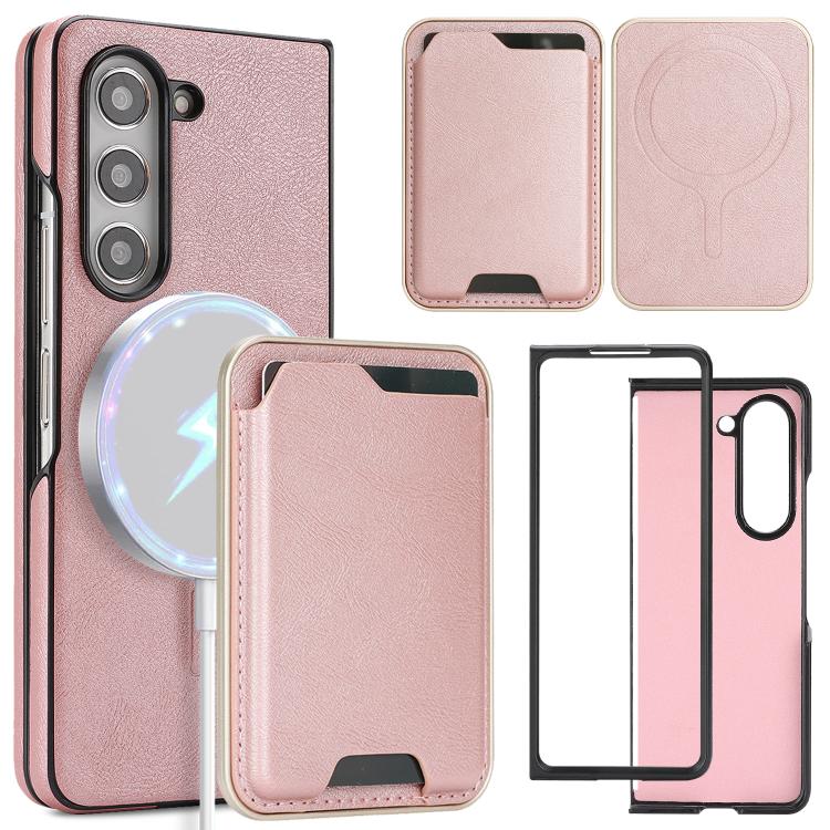 Kalebol Slim MagSafe Ring Magnetic Card Bag Side Sticker Leather Phone Case, For Samsung Galaxy S26 Ultra 5G, For Samsung Galaxy Z Fold7 5G, For Samsung Galaxy S25 Ultra 5G, For Samsung Galaxy Z Fold6, For Samsung Galaxy S24 Ultra 5G                   ...
