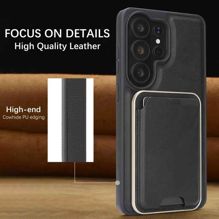 Kalebol Slim MagSafe Ring Magnetic Card Bag Side Sticker Leather Phone Case, For Samsung Galaxy S26 Ultra 5G, For Samsung Galaxy Z Fold7 5G, For Samsung Galaxy S25 Ultra 5G, For Samsung Galaxy Z Fold6, For Samsung Galaxy S24 Ultra 5G                   ...