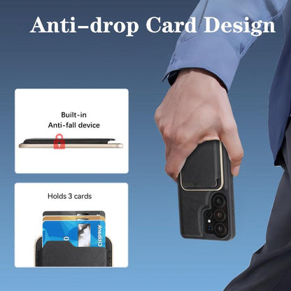 Kalebol Slim MagSafe Ring Magnetic Card Bag Side Sticker Leather Phone Case, For Samsung Galaxy S26 Ultra 5G, For Samsung Galaxy Z Fold7 5G, For Samsung Galaxy S25 Ultra 5G, For Samsung Galaxy Z Fold6, For Samsung Galaxy S24 Ultra 5G                   ...