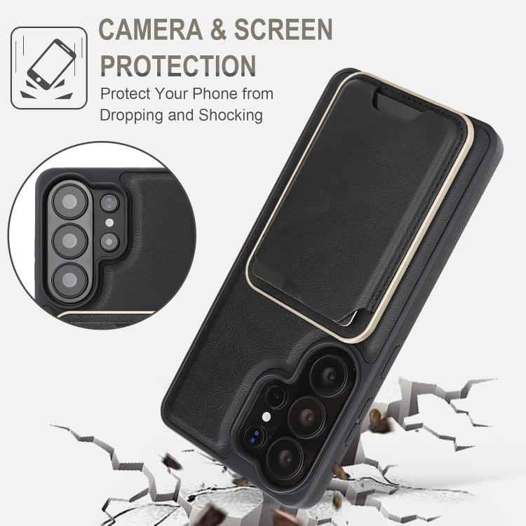 Kalebol Slim MagSafe Ring Magnetic Card Bag Side Sticker Leather Phone Case, For Samsung Galaxy S26 Ultra 5G, For Samsung Galaxy Z Fold7 5G, For Samsung Galaxy S25 Ultra 5G, For Samsung Galaxy Z Fold6, For Samsung Galaxy S24 Ultra 5G                   ...