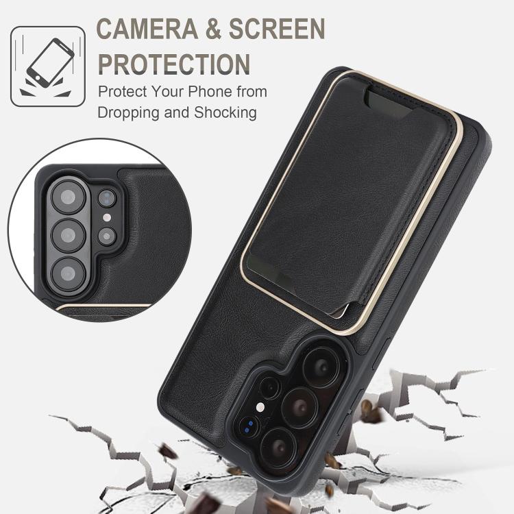 Kalebol Slim MagSafe Ring Magnetic Card Bag Side Sticker Leather Phone Case, For Samsung Galaxy S26 Ultra 5G, For Samsung Galaxy Z Fold7 5G, For Samsung Galaxy S25 Ultra 5G, For Samsung Galaxy Z Fold6, For Samsung Galaxy S24 Ultra 5G                   ...