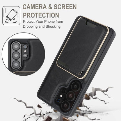 Kalebol Slim MagSafe Ring Magnetic Card Bag Side Sticker Leather Phone Case, For Samsung Galaxy S26 Ultra 5G, For Samsung Galaxy Z Fold7 5G, For Samsung Galaxy S25 Ultra 5G, For Samsung Galaxy Z Fold6, For Samsung Galaxy S24 Ultra 5G                   ...