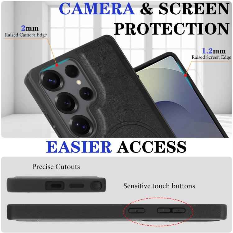 Kalebol Slim MagSafe Ring Magnetic Card Bag Side Sticker Leather Phone Case, For Samsung Galaxy S26 Ultra 5G, For Samsung Galaxy Z Fold7 5G, For Samsung Galaxy S25 Ultra 5G, For Samsung Galaxy Z Fold6, For Samsung Galaxy S24 Ultra 5G                   ...