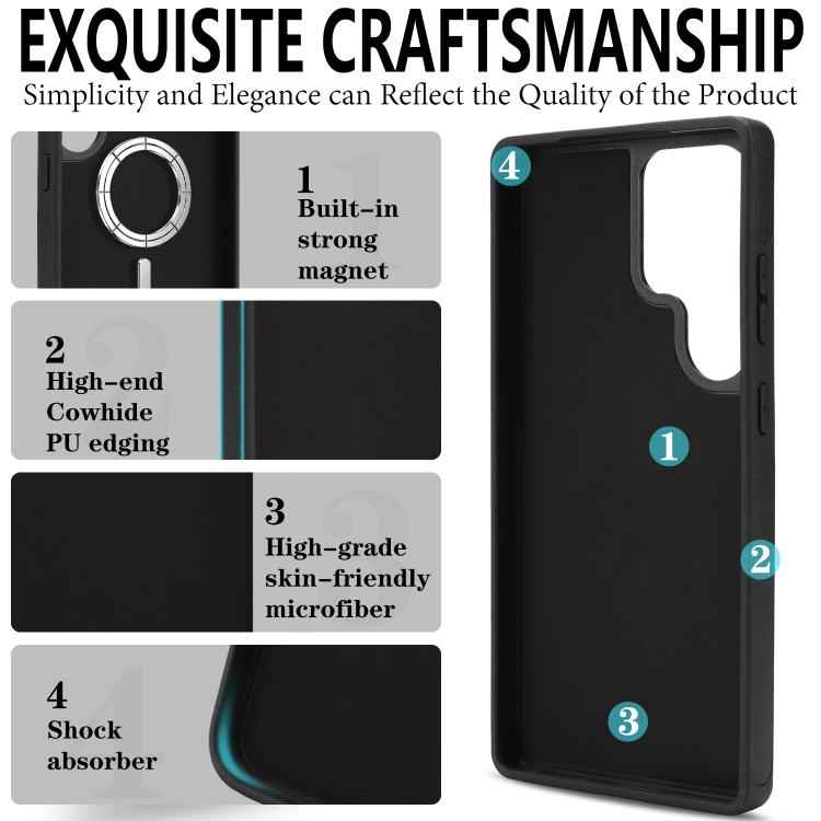 Kalebol Slim MagSafe Ring Magnetic Card Bag Side Sticker Leather Phone Case, For Samsung Galaxy S26 Ultra 5G, For Samsung Galaxy Z Fold7 5G, For Samsung Galaxy S25 Ultra 5G, For Samsung Galaxy Z Fold6, For Samsung Galaxy S24 Ultra 5G                   ...