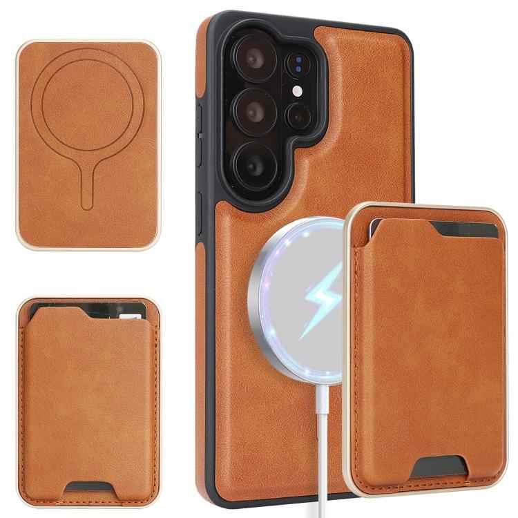 Kalebol Slim MagSafe Ring Magnetic Card Bag Side Sticker Leather Phone Case, For Samsung Galaxy S26 Ultra 5G, For Samsung Galaxy Z Fold7 5G, For Samsung Galaxy S25 Ultra 5G, For Samsung Galaxy Z Fold6, For Samsung Galaxy S24 Ultra 5G                   ...