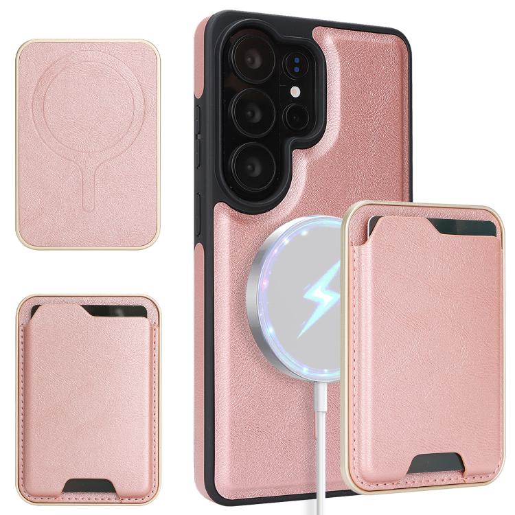 Kalebol Slim MagSafe Ring Magnetic Card Bag Side Sticker Leather Phone Case, For Samsung Galaxy S26 Ultra 5G, For Samsung Galaxy Z Fold7 5G, For Samsung Galaxy S25 Ultra 5G, For Samsung Galaxy Z Fold6, For Samsung Galaxy S24 Ultra 5G                   ...