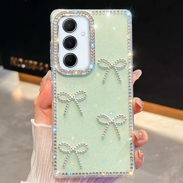 Diamond Glitter Bow-knot Four-Corner Shockproof Phone Case, For Samsung Galaxy S26+ 5G, For Samsung Galaxy S26 Ultra 5G, For Samsung Galaxy S26 5G, For Samsung Galaxy A07 5G, For Samsung Galaxy A17 5G, For Samsung Galaxy A56 5G, For Samsung Galaxy A26 ...