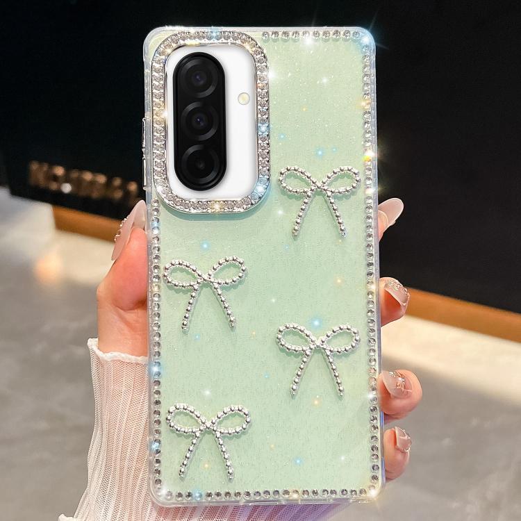 Diamond Glitter Bow-knot Four-Corner Shockproof Phone Case, For Samsung Galaxy S26+ 5G, For Samsung Galaxy S26 Ultra 5G, For Samsung Galaxy S26 5G, For Samsung Galaxy A07 5G, For Samsung Galaxy A17 5G, For Samsung Galaxy A56 5G, For Samsung Galaxy A26 ...