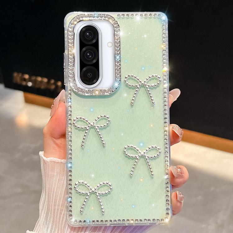 Diamond Glitter Bow-knot Four-Corner Shockproof Phone Case, For Samsung Galaxy S26+ 5G, For Samsung Galaxy S26 Ultra 5G, For Samsung Galaxy S26 5G, For Samsung Galaxy A07 5G, For Samsung Galaxy A17 5G, For Samsung Galaxy A56 5G, For Samsung Galaxy A26 ...