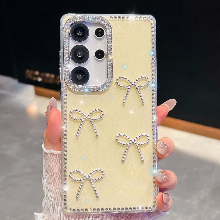 Diamond Glitter Bow-knot Four-Corner Shockproof Phone Case, For Samsung Galaxy S25 5G, For Samsung Galaxy S25+ 5G, For Samsung Galaxy S25 Ultra 5G, For Samsung Galaxy A16 5G, For Samsung Galaxy S24 FE 5G, For Samsung Galaxy A15 5G                      ...