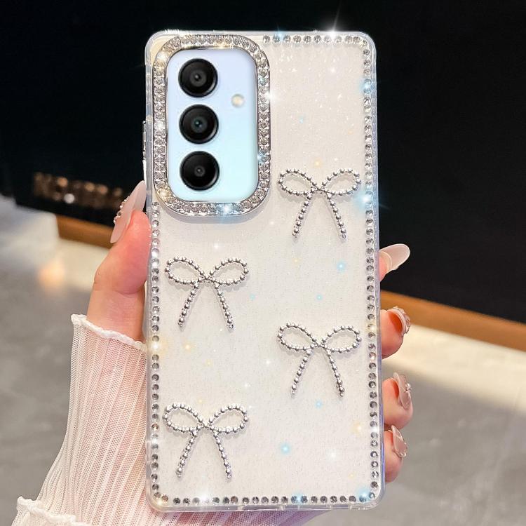 Diamond Glitter Bow-knot Four-Corner Shockproof Phone Case, For Samsung Galaxy S25 5G, For Samsung Galaxy S25+ 5G, For Samsung Galaxy S25 Ultra 5G, For Samsung Galaxy A16 5G, For Samsung Galaxy S24 FE 5G, For Samsung Galaxy A15 5G                      ...