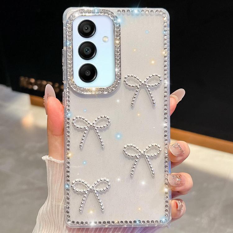 Diamond Glitter Bow-knot Four-Corner Shockproof Phone Case, For Samsung Galaxy S25 5G, For Samsung Galaxy S25+ 5G, For Samsung Galaxy S25 Ultra 5G, For Samsung Galaxy A16 5G, For Samsung Galaxy S24 FE 5G, For Samsung Galaxy A15 5G                      ...