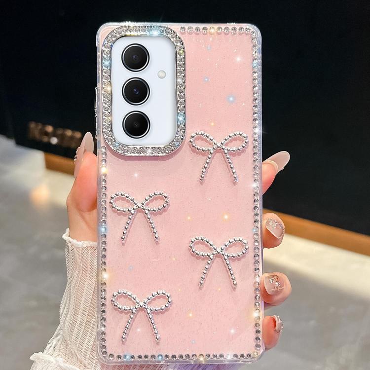 Diamond Glitter Bow-knot Four-Corner Shockproof Phone Case, For Samsung Galaxy S25 5G, For Samsung Galaxy S25+ 5G, For Samsung Galaxy S25 Ultra 5G, For Samsung Galaxy A16 5G, For Samsung Galaxy S24 FE 5G, For Samsung Galaxy A15 5G                      ...