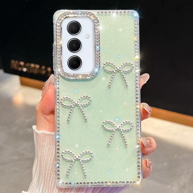 Diamond Glitter Bow-knot Four-Corner Shockproof Phone Case, For Samsung Galaxy S25 5G, For Samsung Galaxy S25+ 5G, For Samsung Galaxy S25 Ultra 5G, For Samsung Galaxy A16 5G, For Samsung Galaxy S24 FE 5G, For Samsung Galaxy A15 5G                      ...