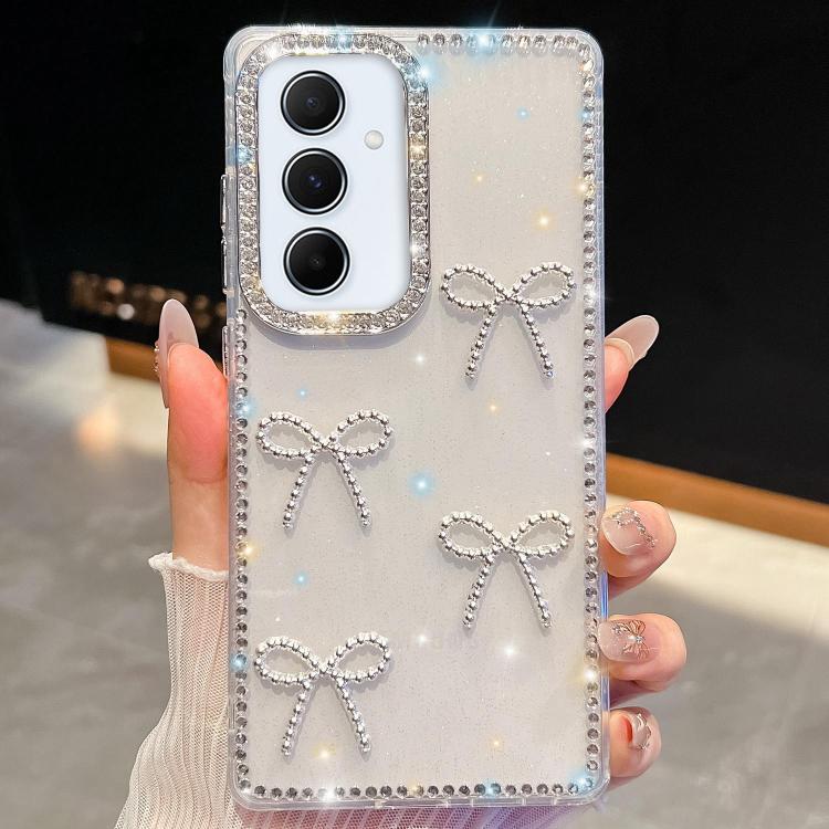 Diamond Glitter Bow-knot Four-Corner Shockproof Phone Case, For Samsung Galaxy S25 5G, For Samsung Galaxy S25+ 5G, For Samsung Galaxy S25 Ultra 5G, For Samsung Galaxy A16 5G, For Samsung Galaxy S24 FE 5G, For Samsung Galaxy A15 5G                      ...