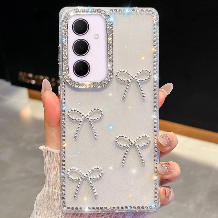 Diamond Glitter Bow-knot Four-Corner Shockproof Phone Case, For Samsung Galaxy S25 5G, For Samsung Galaxy S25+ 5G, For Samsung Galaxy S25 Ultra 5G, For Samsung Galaxy A16 5G, For Samsung Galaxy S24 FE 5G, For Samsung Galaxy A15 5G                      ...