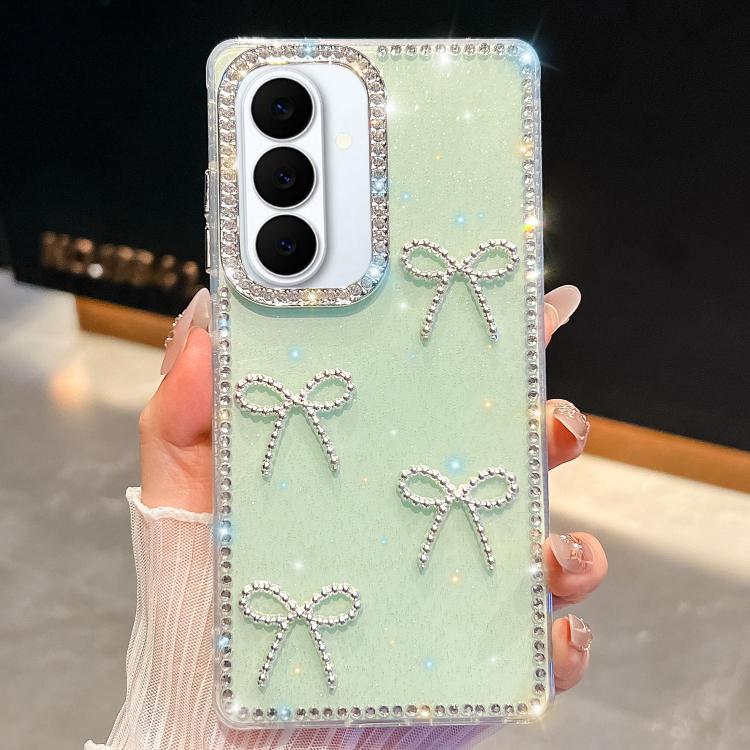 Diamond Glitter Bow-knot Four-Corner Shockproof Phone Case, For Samsung Galaxy S26+ 5G, For Samsung Galaxy S26 Ultra 5G, For Samsung Galaxy S26 5G, For Samsung Galaxy A07 5G, For Samsung Galaxy A17 5G, For Samsung Galaxy A56 5G, For Samsung Galaxy A26 ...