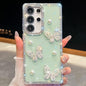 Diamond Glitter Pearl Butterfly Four-Corner Shockproof Phone Case, For Samsung Galaxy S24 Ultra 5G, For Samsung Galaxy S24+ 5G, For Samsung Galaxy S24 5G, For Samsung Galaxy S23 Ultra 5G