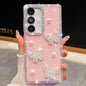 Diamond Glitter Pearl Butterfly Four-Corner Shockproof Phone Case, For Samsung Galaxy S24 Ultra 5G, For Samsung Galaxy S24+ 5G, For Samsung Galaxy S24 5G, For Samsung Galaxy S23 Ultra 5G