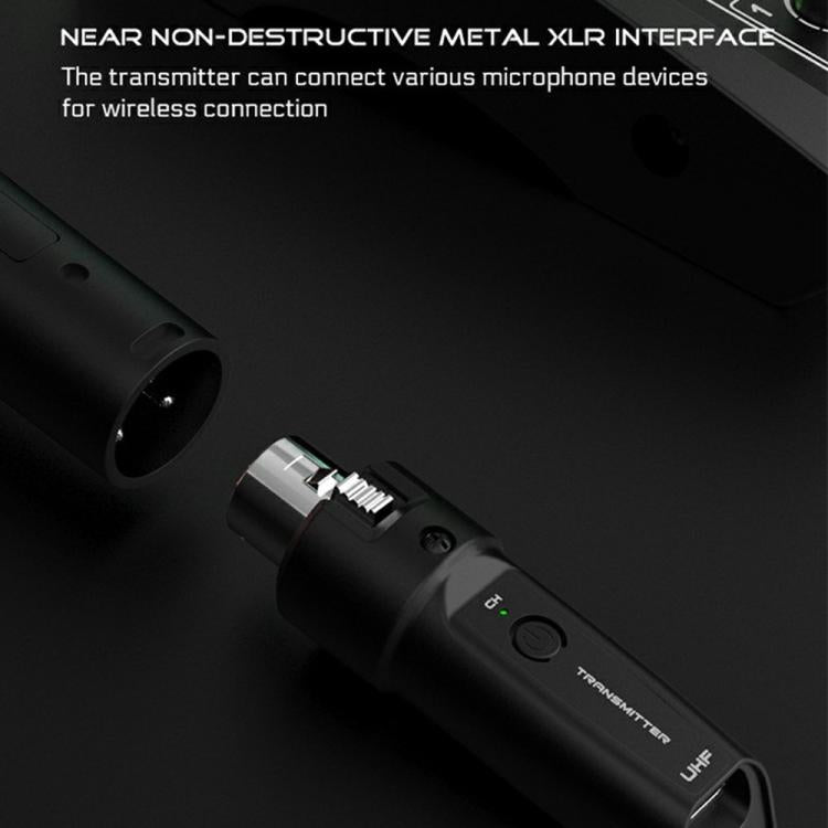 K1 For Handheld Dynamic Mic Wired to Wireless Microphone Converter, 2 Transmitter + 1 Receiver