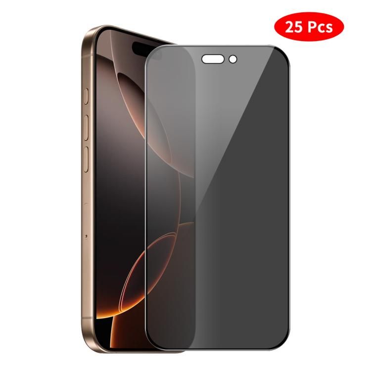 JUNSUNMAY 25pcs Silk Print Full Coverage Privacy Tempered Glass Film