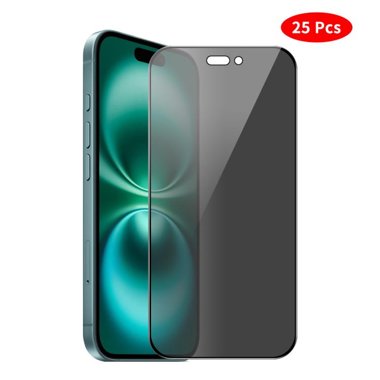 JUNSUNMAY 25pcs Silk Print Full Coverage Privacy Tempered Glass Film