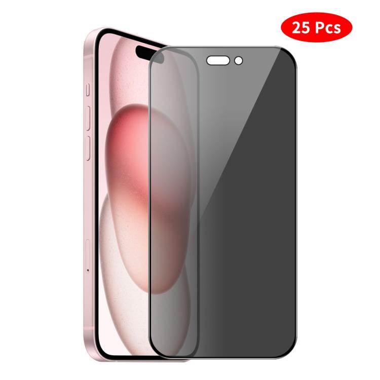 JUNSUNMAY 25pcs Silk Print Full Coverage Privacy Tempered Glass Film